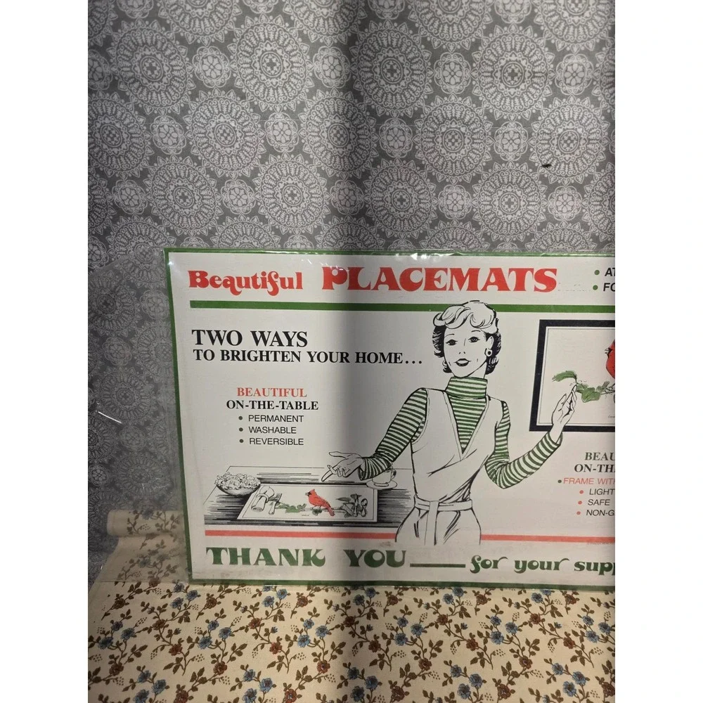 Vintage Currier &‎ Ives Placemats Whirley Industries Set of 4 Farmhouse Decor
